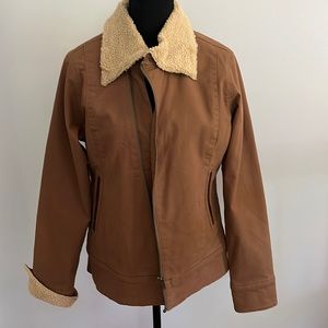 AMK Mountain Khakis fleece lined canvas jacket. Size Medium.